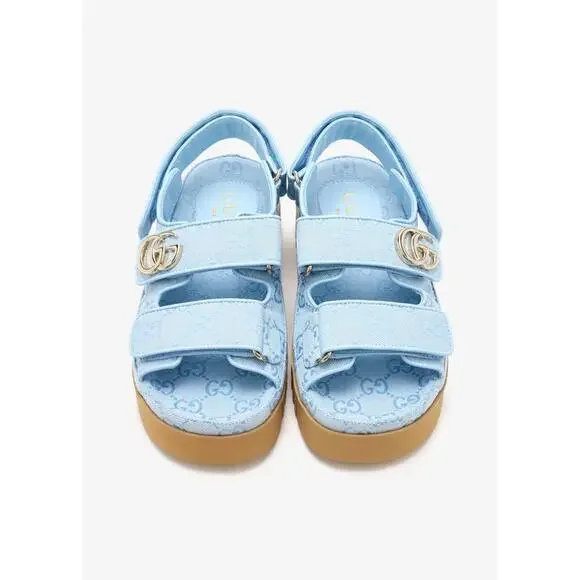 Gucci Double G Canvas Sandals (Please request your size before purchasing) - Picture 3 of 4